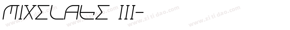 Mixelate III字体转换